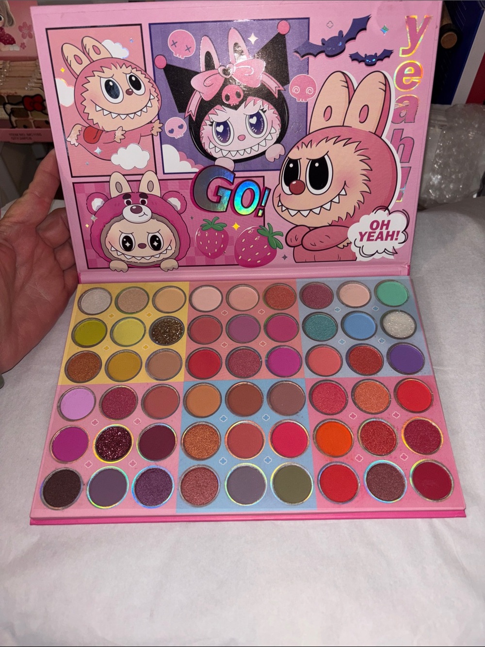 Pink 48-Shade Eyeshadow Palette - Vibrant Multicolor Looks